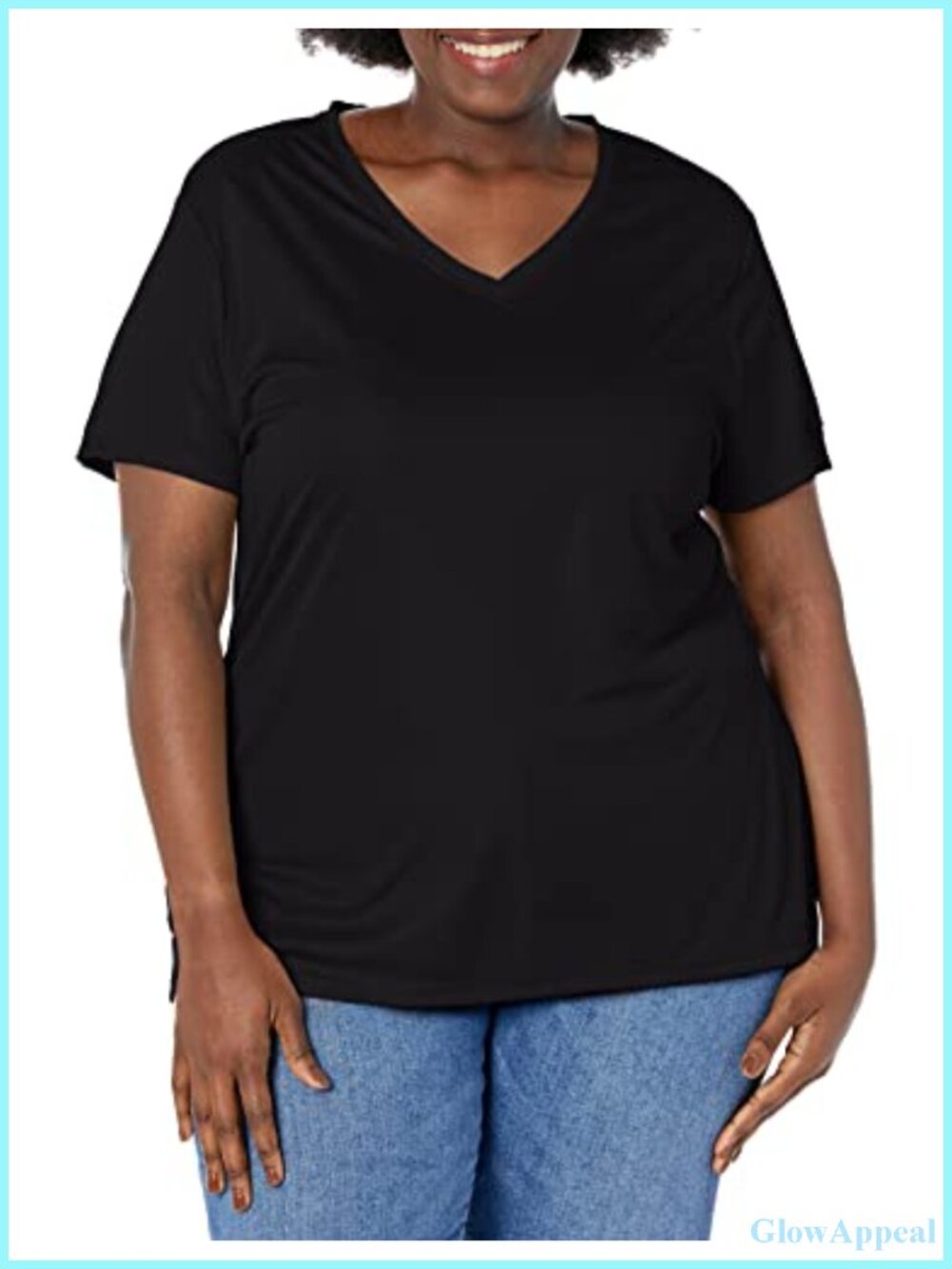 Women's V-Neck Performance T-Shirt Moisture Wicking UPF 50+ Short Sleeve